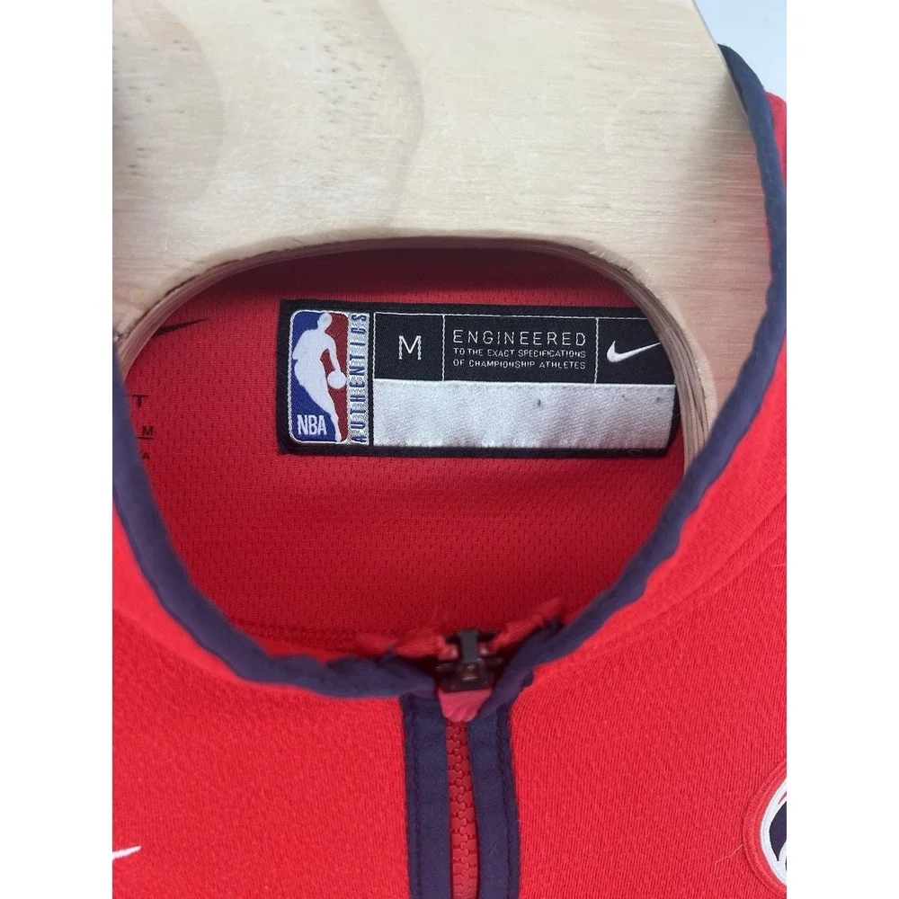 Nike Dri Fit Washington Wizards Mens Medium 1/4 Zip Pullover Bright Red - Picture 5 of 6